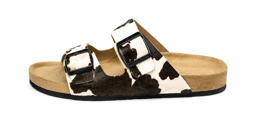 Sandale Double Bride Imprimé Vache