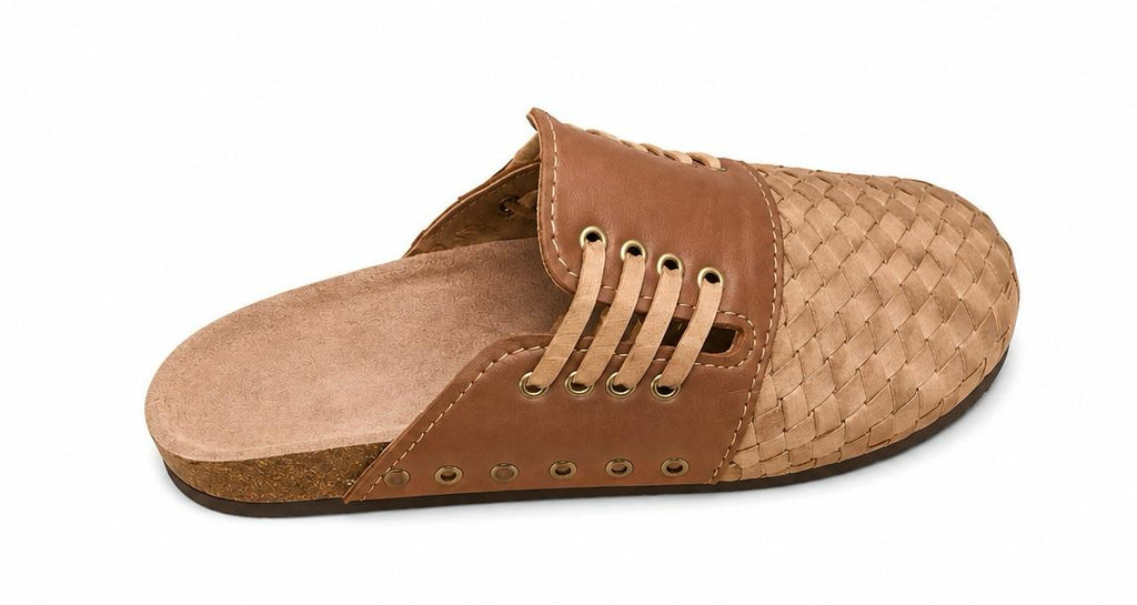 Sandale Tressée en Cuir